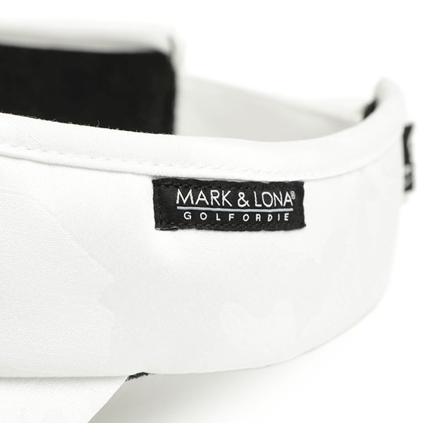 MARK&LONA マークアンドロナ Gauge Neo Sunvisor サンバイザー ロゴ スカル 総柄 カモフラ ポリエステル コットン  ストレッチ MLFｰ4AｰFC02 WHITE/ホワイト｜MARK&LONA｜菅原靴店