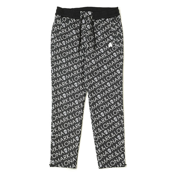 MARK&LONA マークアンドロナ Alpha Jogger パンツ スウェット ロゴ プリント スカル ポリエステル ストレッチ  MLM-4A-AT30 BLACK/ブラック｜MARK&LONA｜菅原靴店