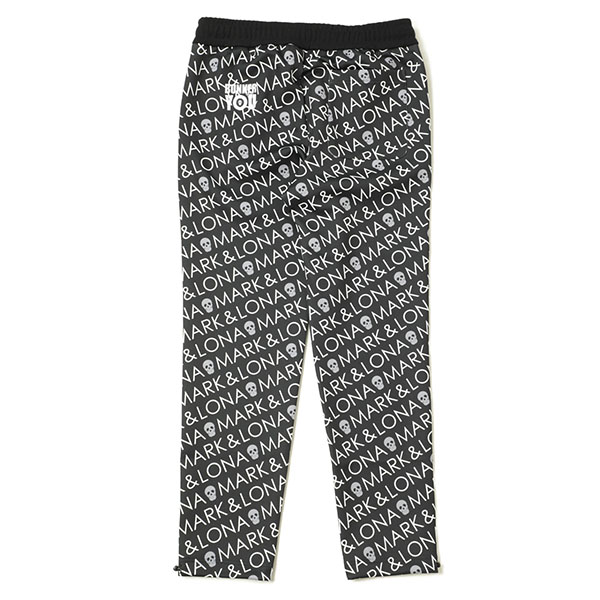 MARK&LONA マークアンドロナ Alpha Jogger パンツ スウェット ロゴ プリント スカル ポリエステル ストレッチ  MLM-4A-AT30 BLACK/ブラック｜MARK&LONA｜菅原靴店