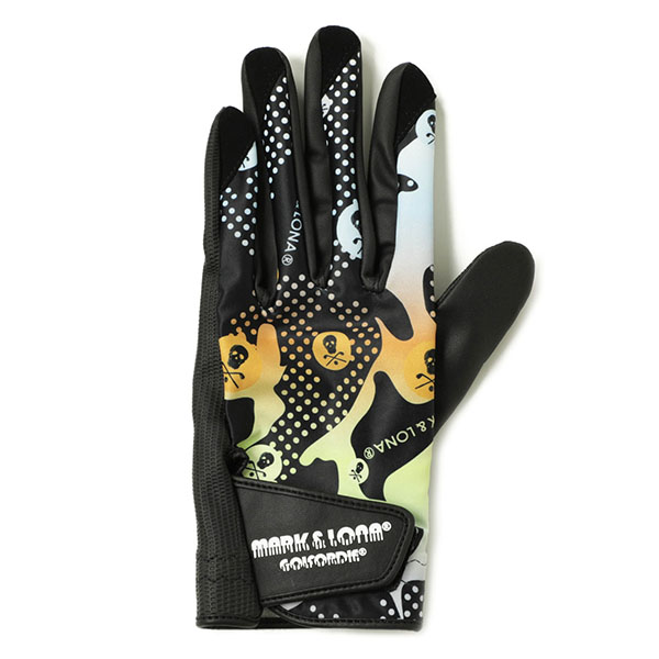 MARK&LONA マークアンドロナ Vector Glove 左手 片手 ストレッチ スカル ドット 総柄 MLS-4A-SG01 BLACK/ ブラック｜MARK&LONA｜菅原靴店