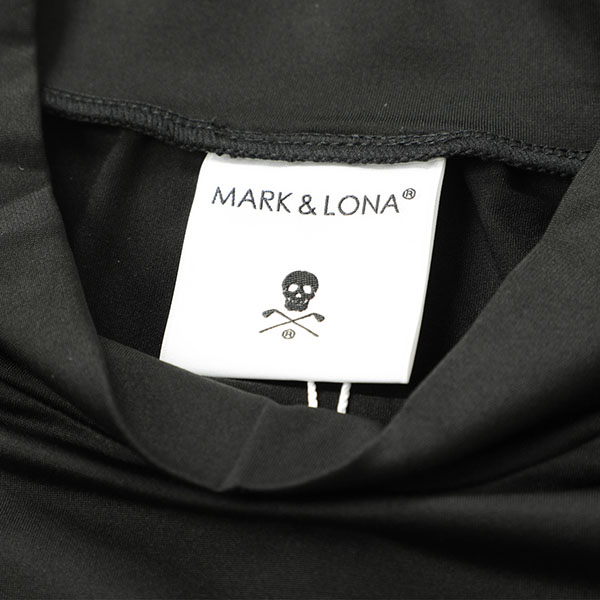 マークアンドロナ　マイクロフリースモックネックシャツ　ブラック