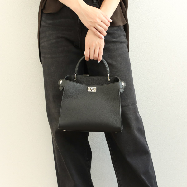 michino PARIS LUTECE ミチノ パリ ルテス ミニ レディース バッグ ハンド レザー ショルダー トリヨン BLACK/ブラック｜ michino PARIS｜菅原靴店