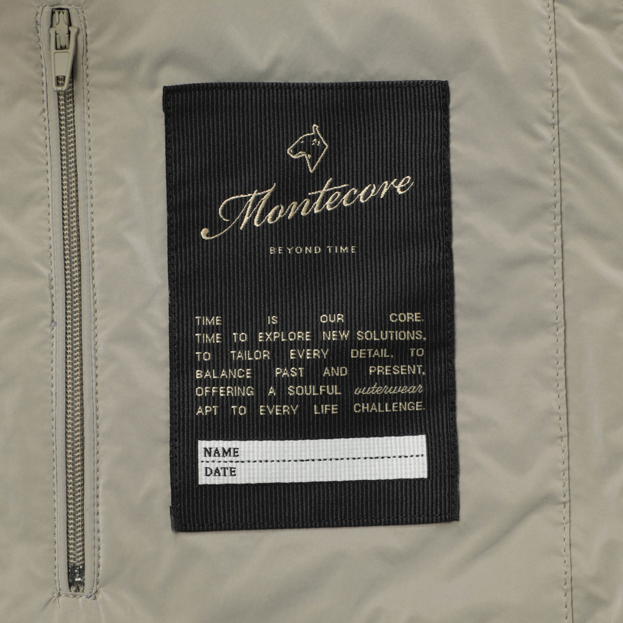 その他ブランド / MONTECORE/ブルゾン/--/ポリエステル/BLK/無地 MONTECORE モンテコーレ ブルゾン M-51 ショート丈 ナイロン