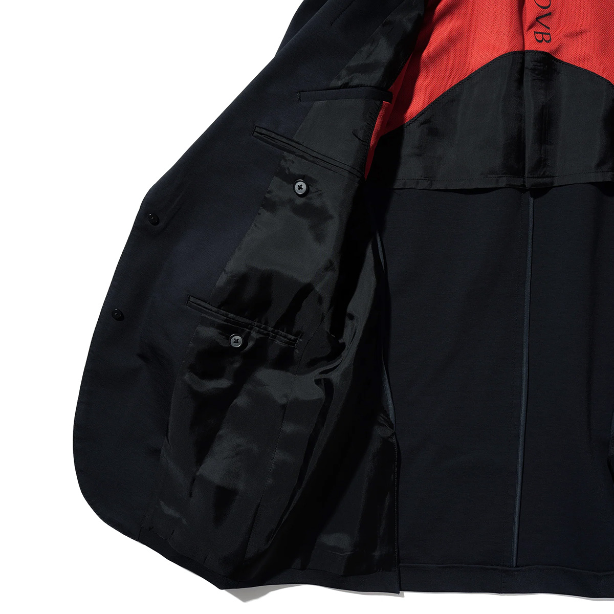 MOVB Duplex Cotton Jersey 2Bシングルジャケット 44 Duplex Cotton Jersey シングル2Bノッチド・トラベルジャケット