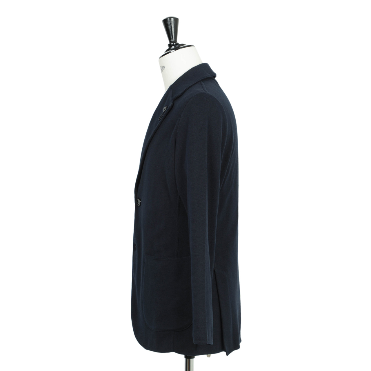 LARDINI ラルディーニ ニットジャケット ネイビー LARDINI ラルディーニ ショールカラー メタルボタン ダブル