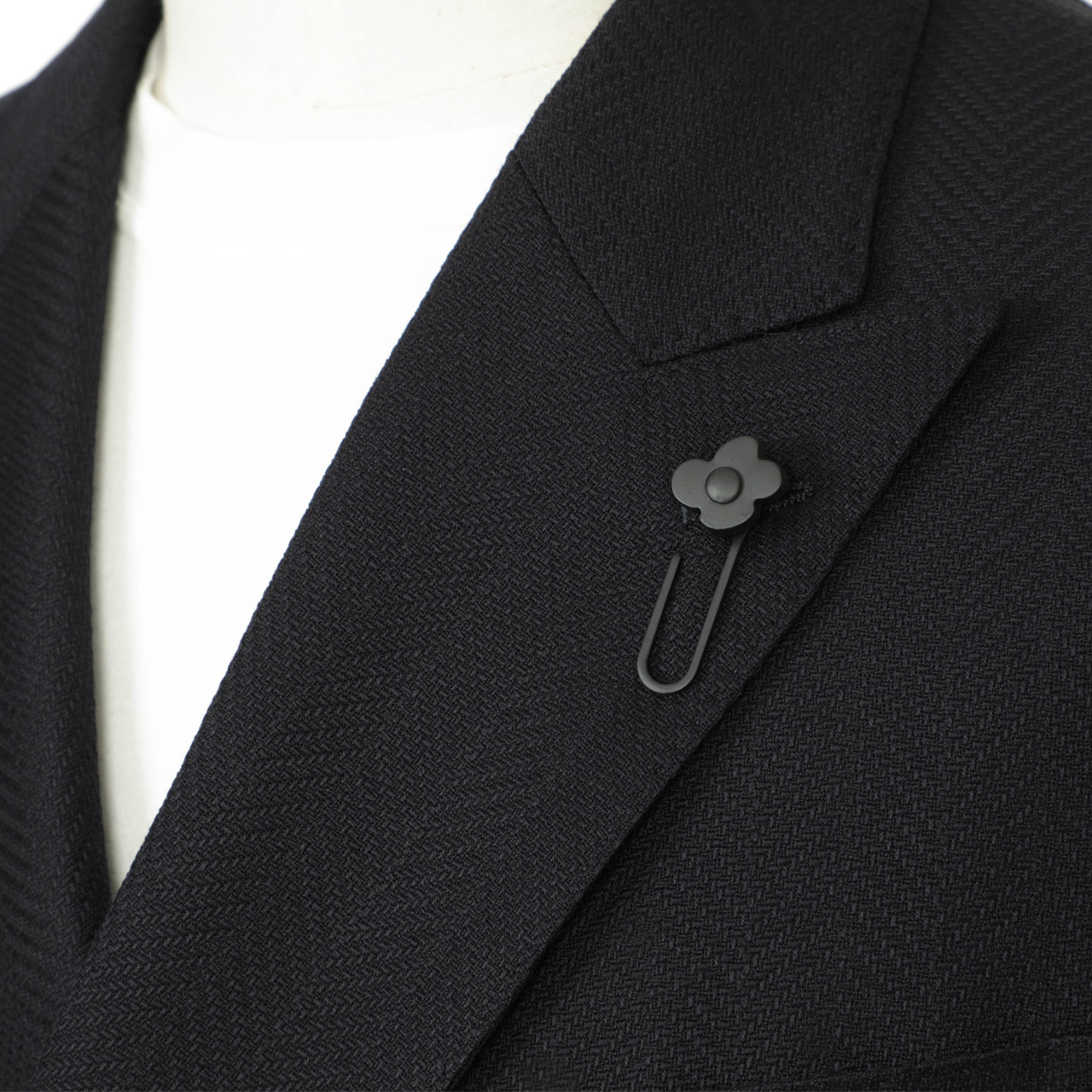 ラルディーニ ジャケット ダブル 6B ウール ヘリンボーン メタルボタン