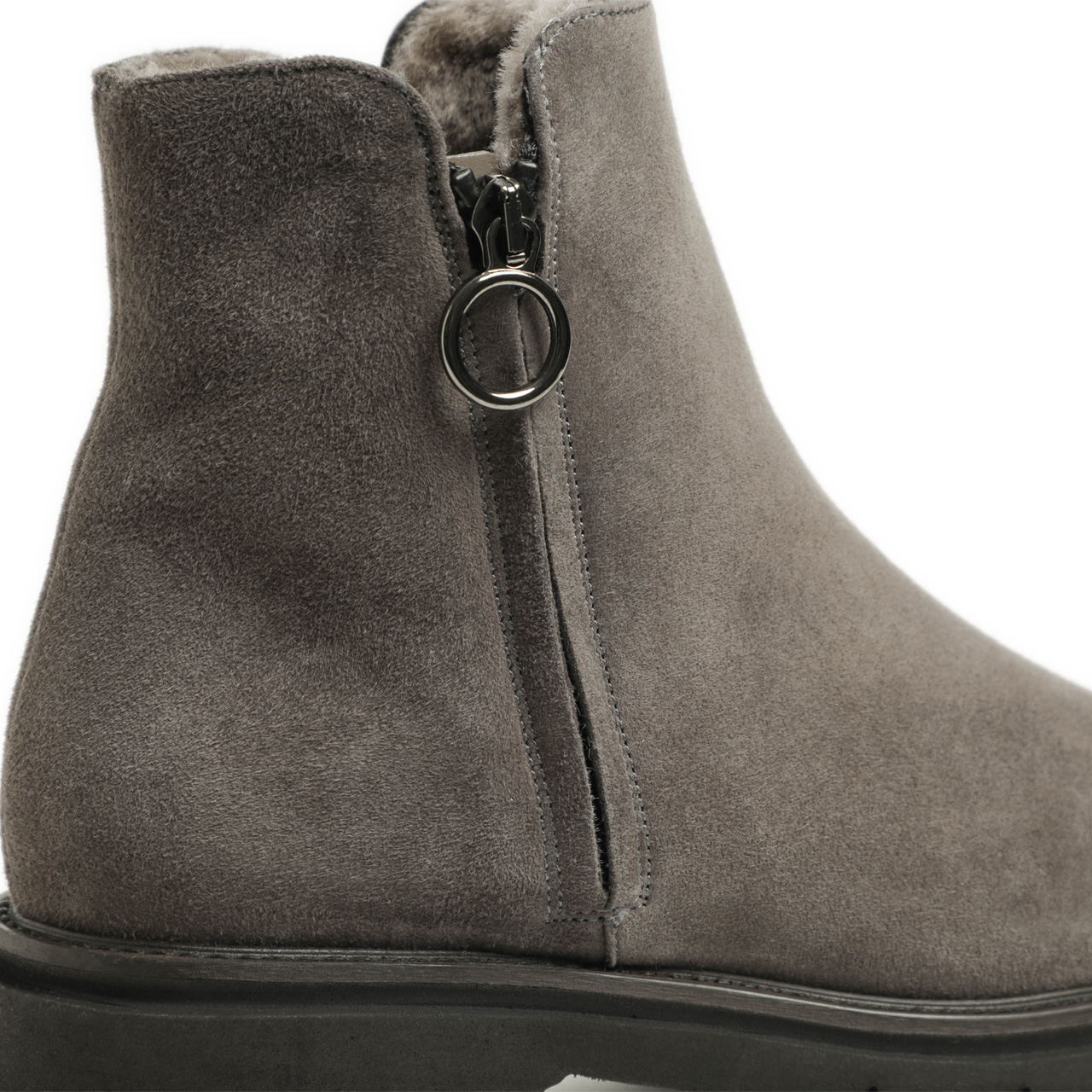 Luca Grossi ルカグロッシ ブーツ ムートン サイドジップ ショート