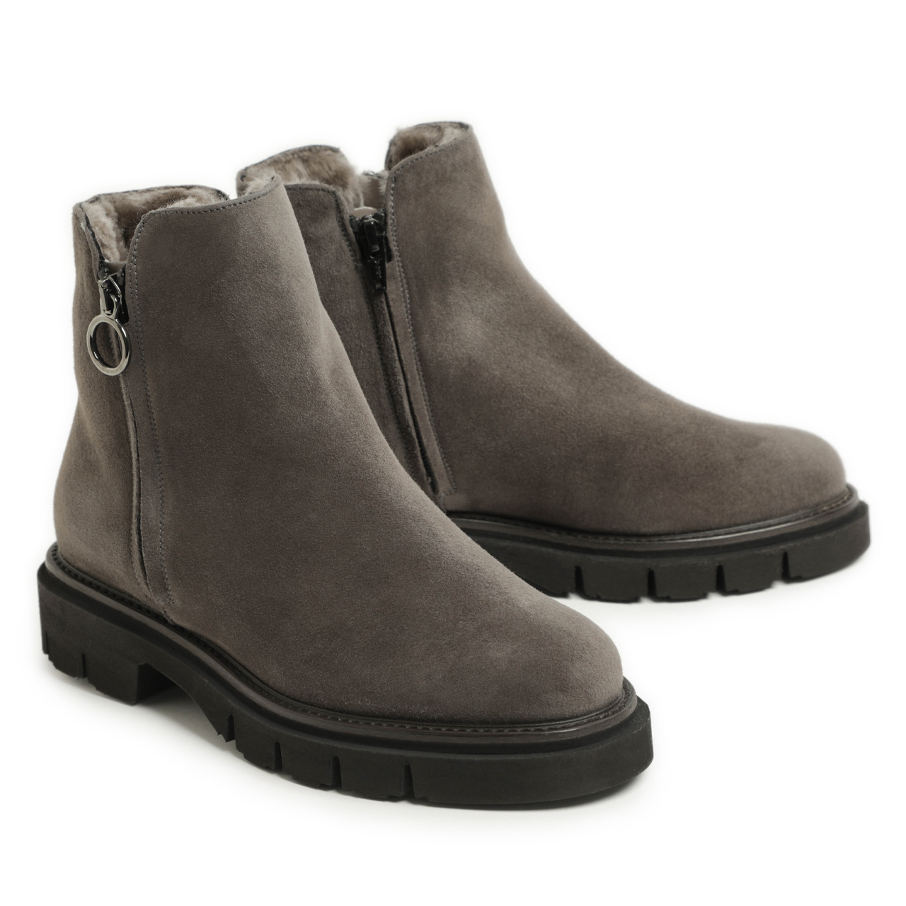 Luca Grossi ルカグロッシ ブーツ ムートン サイドジップ ショート