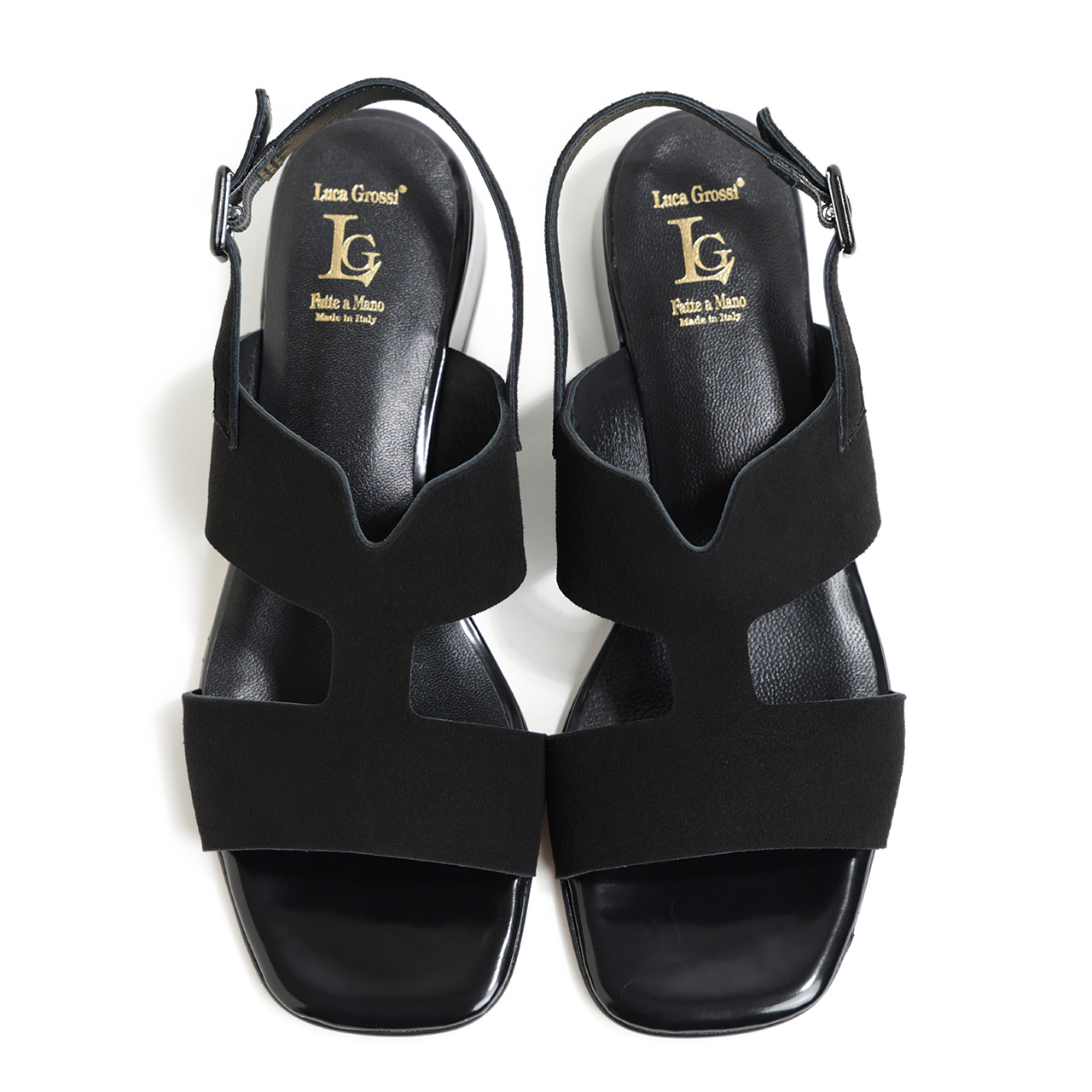 Luca Grossi ルカグロッシ サンダル バックストラップ レザー スエード