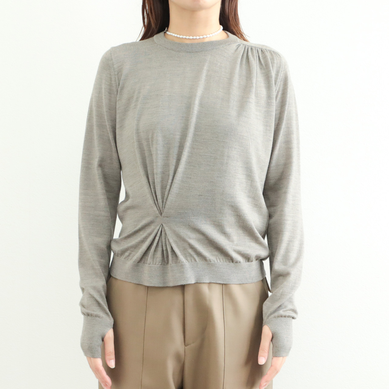 希少✨45R 縮絨ウール 総柄　フリンジ　R刺繍　プルオーバー　Ｖネック 希少✨45R 縮絨ウール 総柄 フリンジ R刺繍 プルオーバー Vネック 45RUS